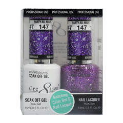 Cre8tion Matching Color Gel & Nail Lacquer - 147 Party All Night