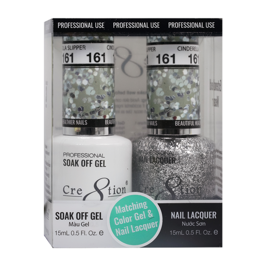 Cre8tion Matching Color Gel & Nail Lacquer - 161 Cinderella's Slipper