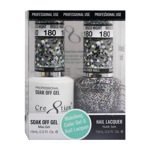 Cre8tion Matching Color Gel & Nail Lacquer - 180 Disco Night