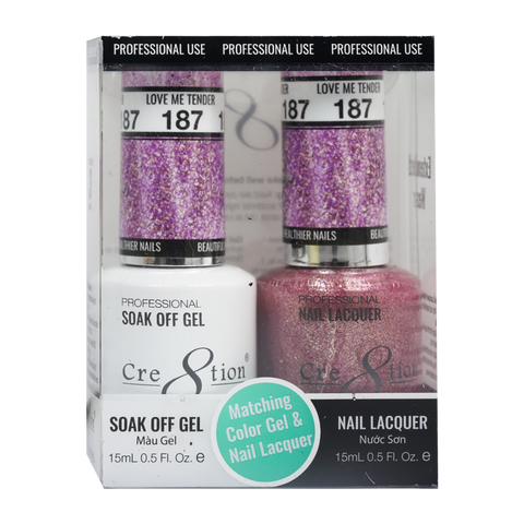 Cre8tion Matching Color Gel & Nail Lacquer - 187 Love me Tender