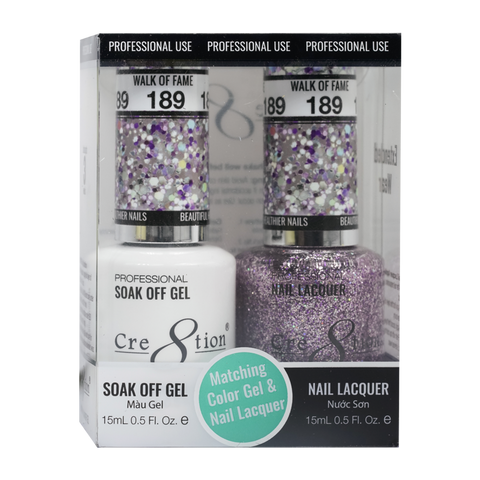 Cre8tion Matching Color Gel & Nail Lacquer - 189 Walk of Fame