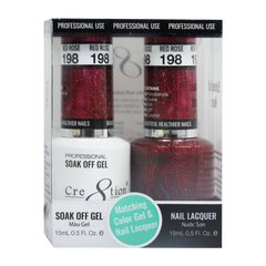 Cre8tion Matching Color Gel & Nail Lacquer - 198 Red Rose
