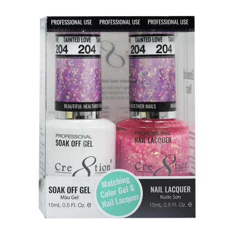 Cre8tion Matching Color Gel & Nail Lacquer - 204 Tainted Love