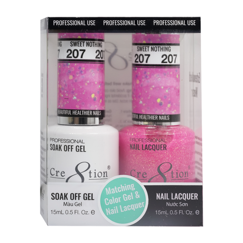 Cre8tion Matching Color Gel & Nail Lacquer - 207 Sweet Nothing
