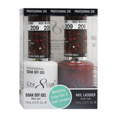 Cre8tion Matching Color Gel & Nail Lacquer - 209 Heat in a Hurry