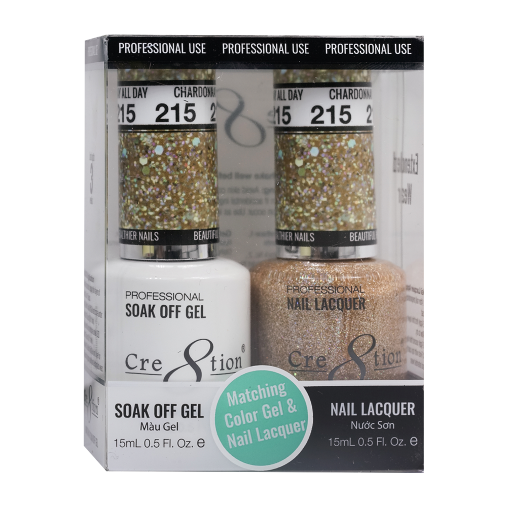 Cre8tion Matching Color Gel & Nail Lacquer - 215 Chardonnay All Day