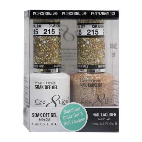 Cre8tion Matching Color Gel & Nail Lacquer - 215 Chardonnay All Day
