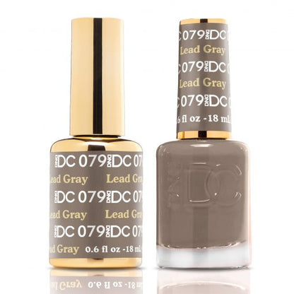 DND DC Duo Gel Polish-079 Lead Gray