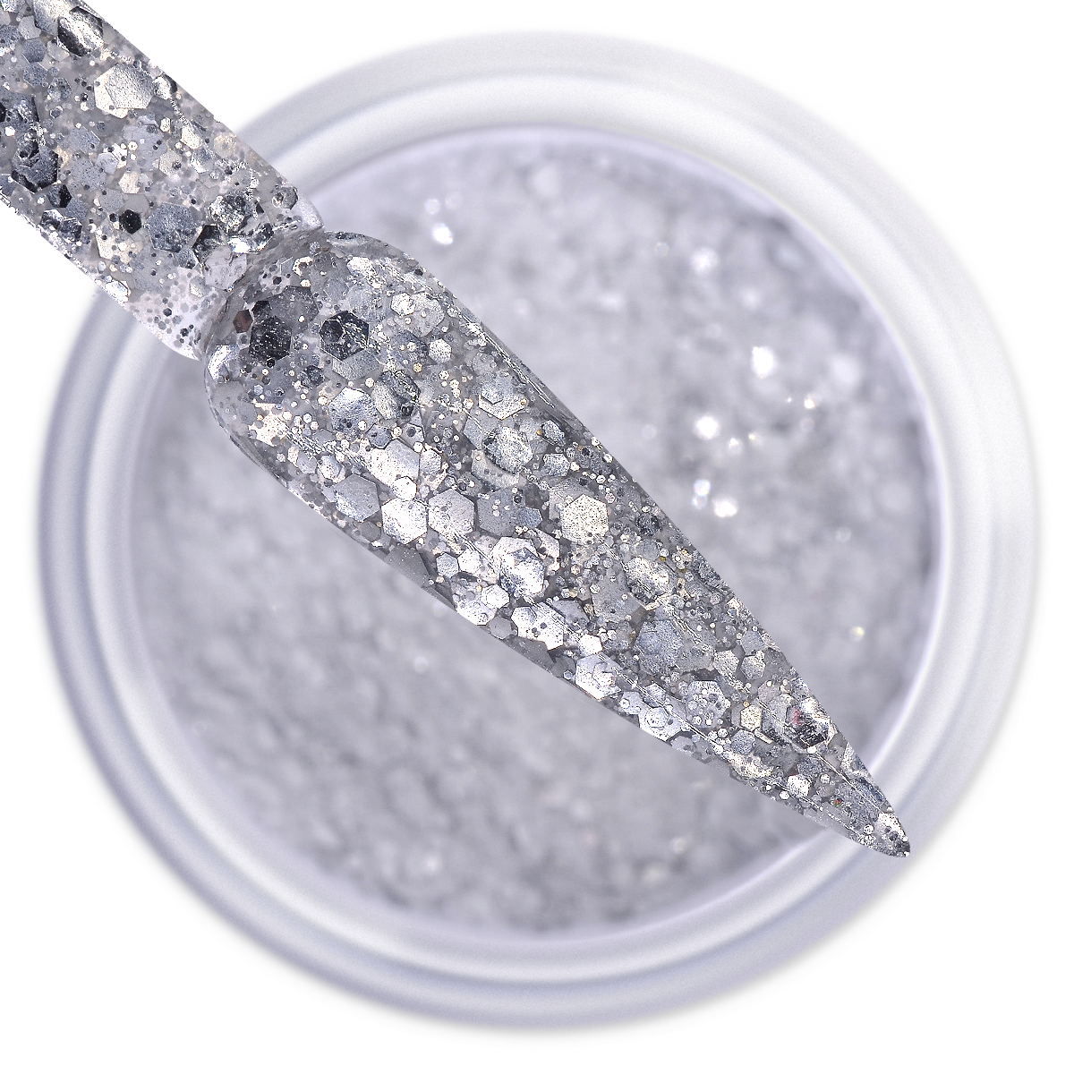 IGEL DIP & DAP POWDER - DIAMOND GLITTER - DG01 DAZZLING PLATINUM