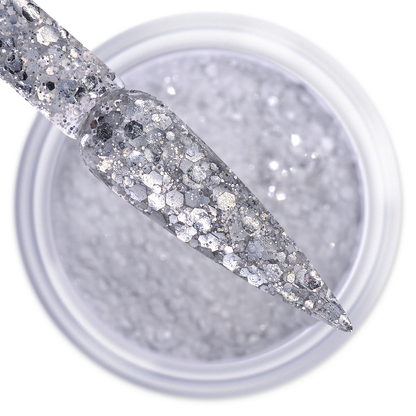 IGEL DIP & DAP POWDER - DIAMOND GLITTER - DG01 DAZZLING PLATINUM