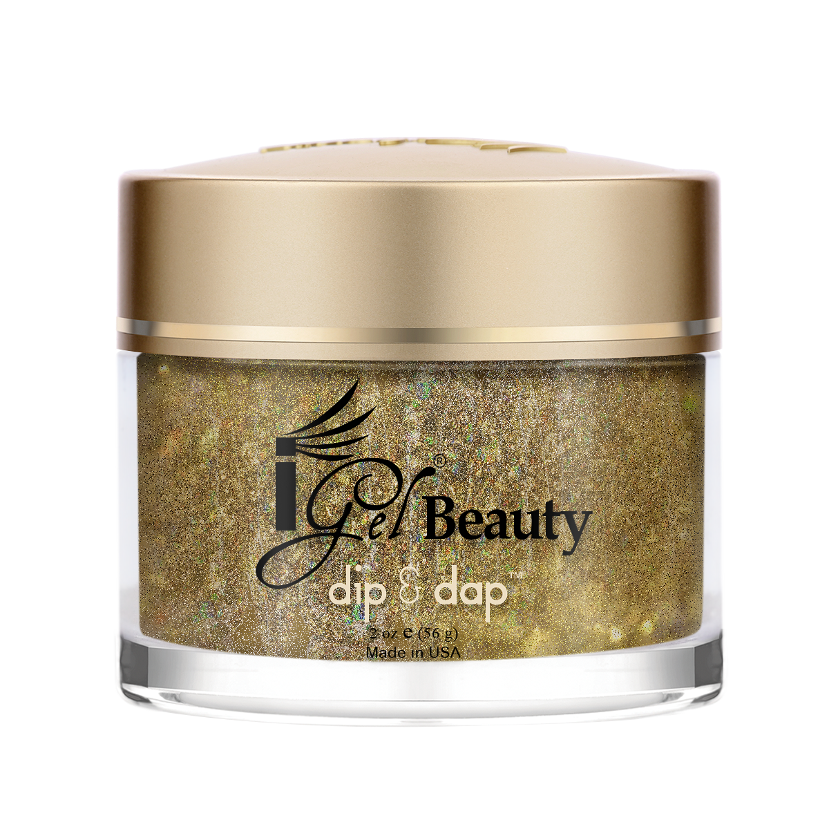 IGEL DIP & DAP POWDER - DIAMOND GLITTER - DG04 INTENSE GOLD GLITZ