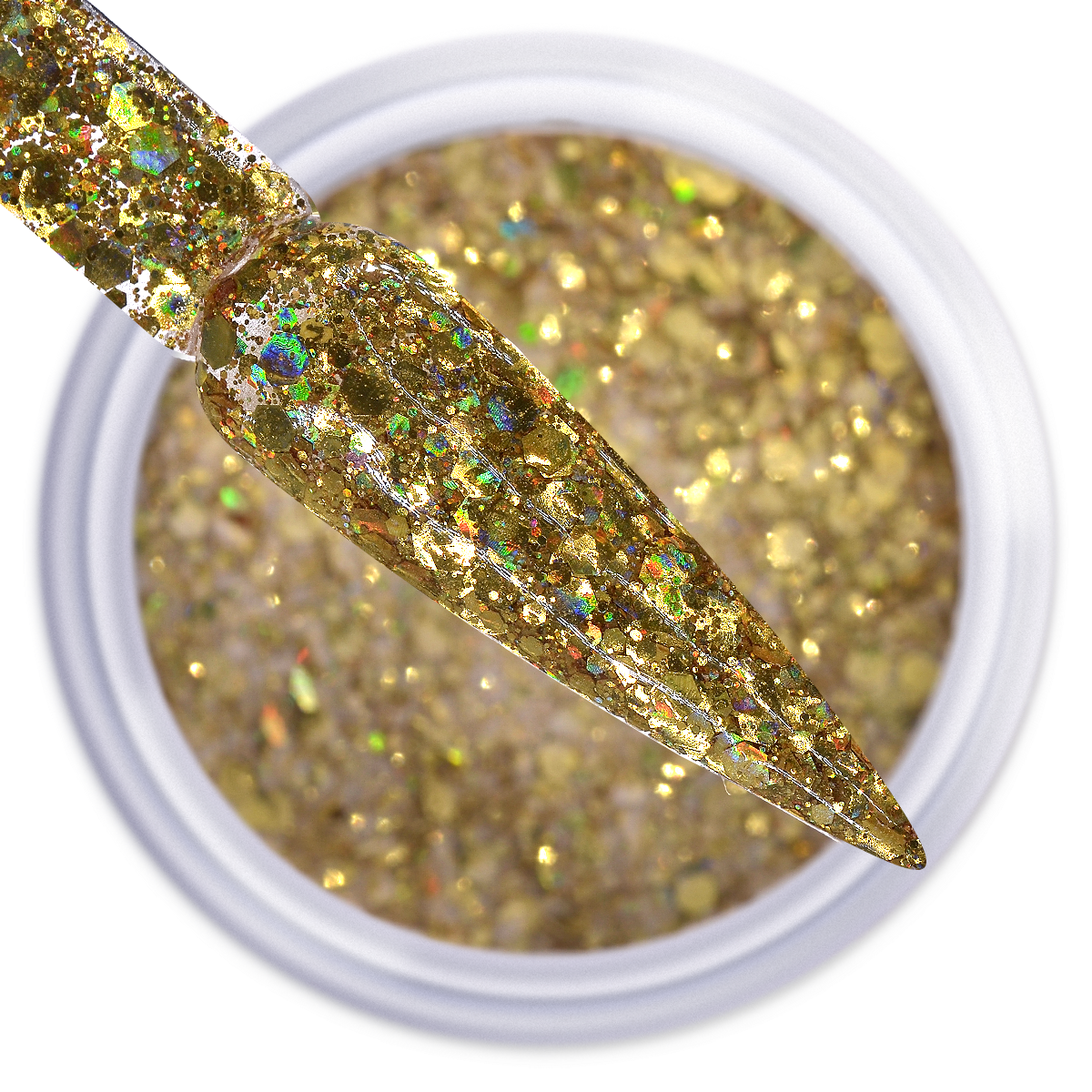 IGEL DIP & DAP POWDER - DIAMOND GLITTER - DG04 INTENSE GOLD GLITZ