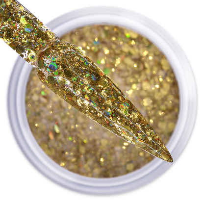 IGEL DIP & DAP POWDER - DIAMOND GLITTER - DG04 INTENSE GOLD GLITZ