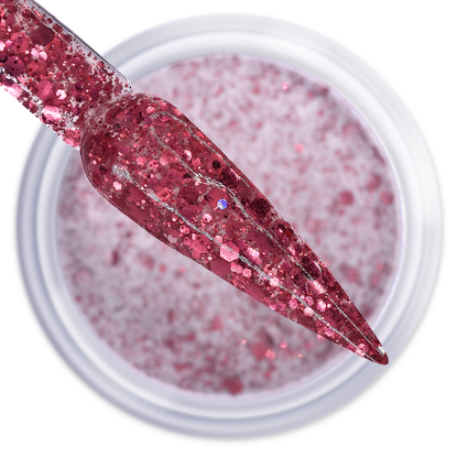 IGEL DIP & DAP POWDER - DIAMOND GLITTER - DG16 BLAZING RED