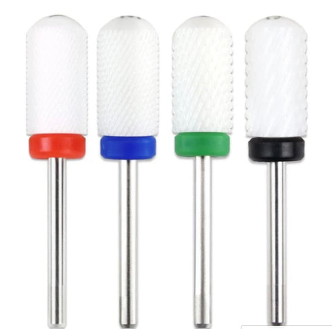 Nail Drill Bit - Ceramic Safety Round Top - 2X COARSE