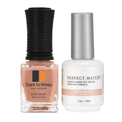 Lechat Perfect Match Gel & Lacquer-PMS177 Nude Beach Cream