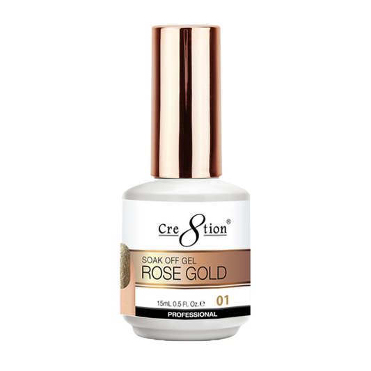 Cre8tion Soak Off Gel Rose Gold - 01