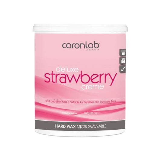 Caronlab Strawberry Creme Hard Hot Wax Microwaveable 800g