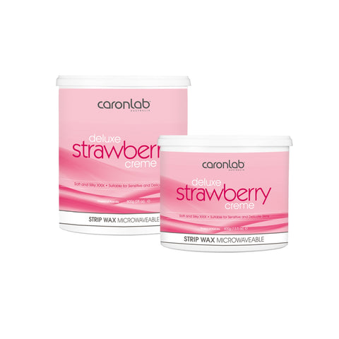 Caronlab Deluxe Strawberry Cream Strip Wax Microwaveable 800g