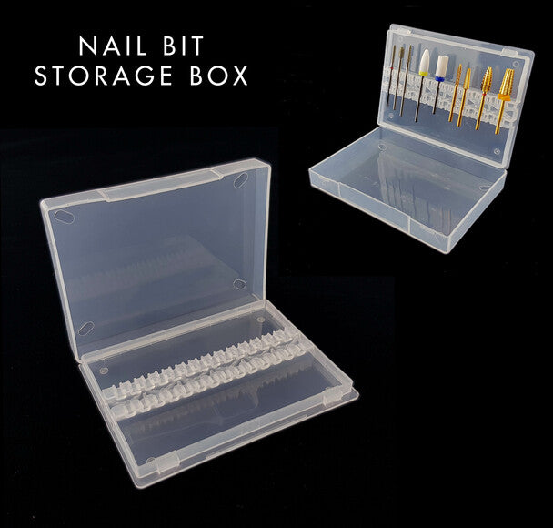Nail Drill Bit - Empty Storage Case Box