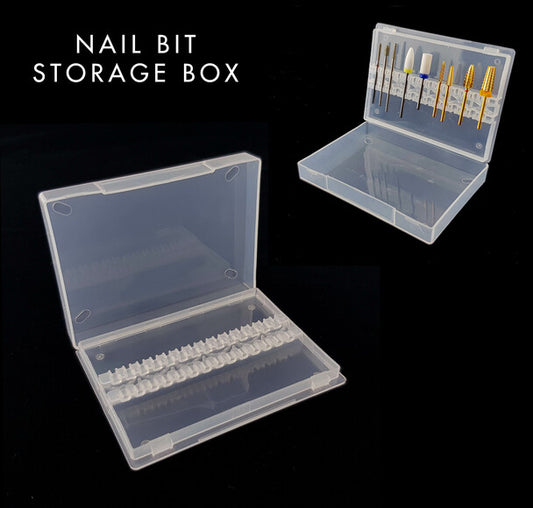 Nail Drill Bit - Empty Storage Case Box